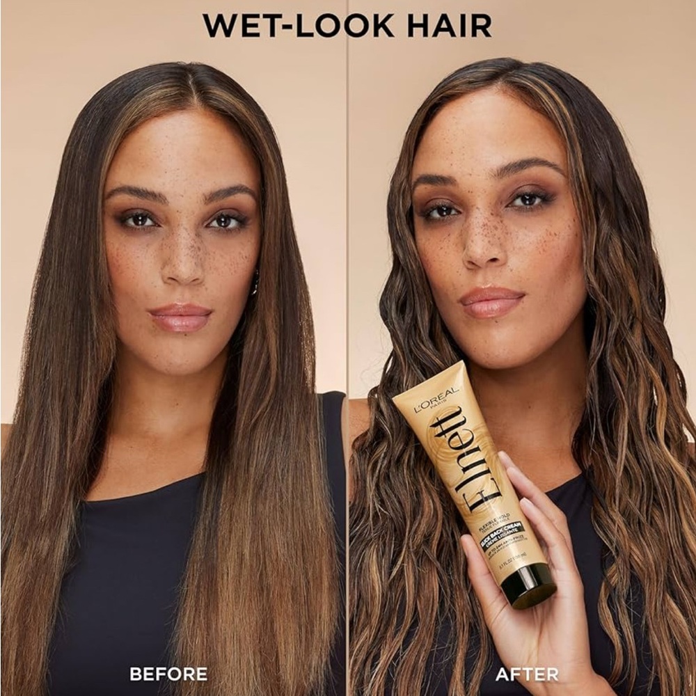 L'Oreal Elnett Slick Back Styling Cream Flexible Hold Anti-Frizz 5.1 oz (3 PACK) - Picture 8 of 10